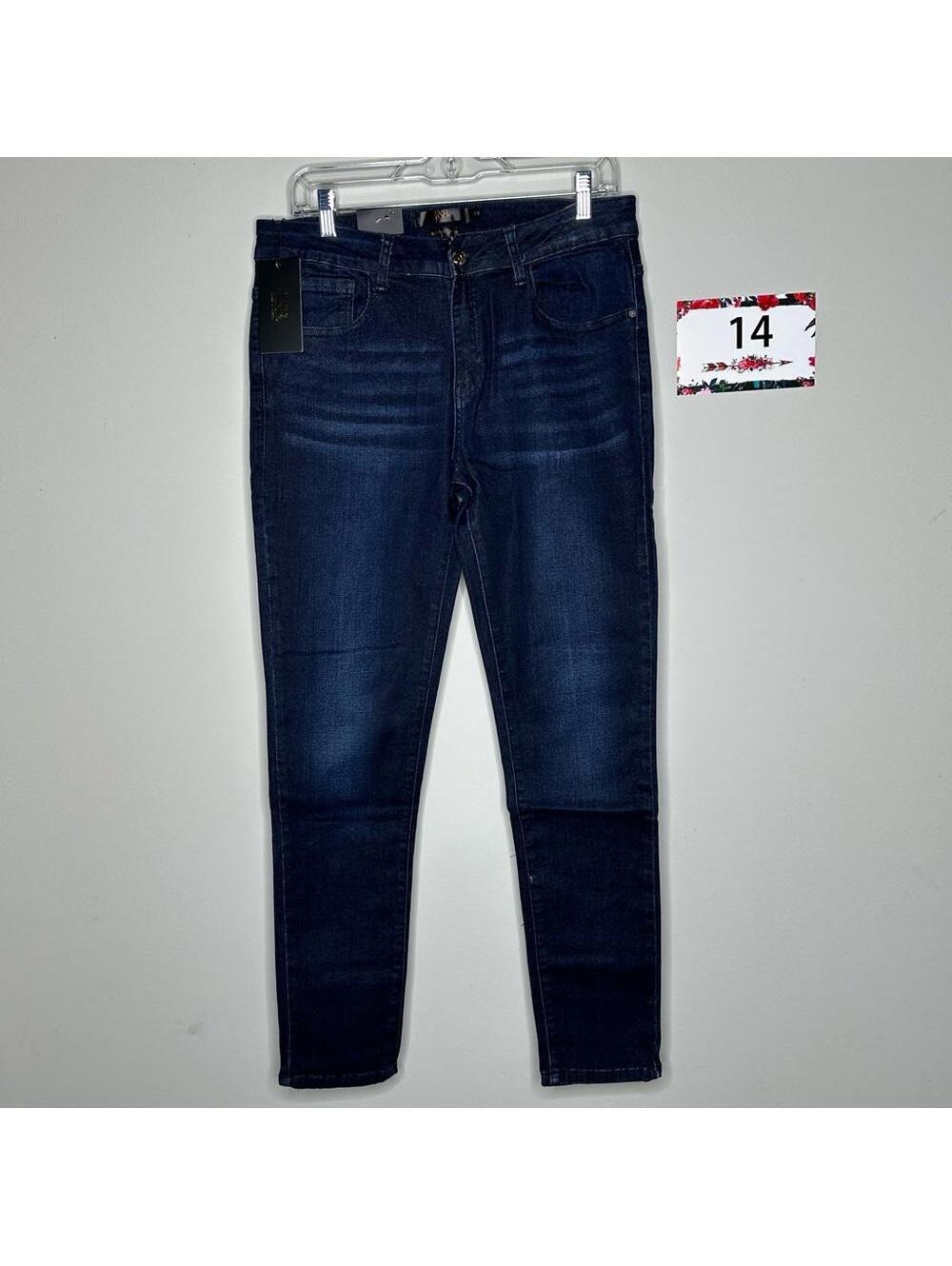 L&B size 14 Mid Rise Skinny Jeans - dark wash denim